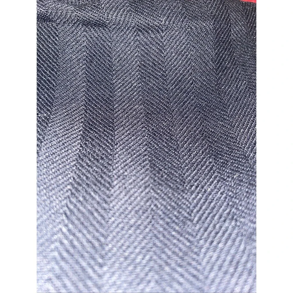 Room Essentials Shower Curtain 72x72 Black Herringbone Fabric OEKO-TEX New